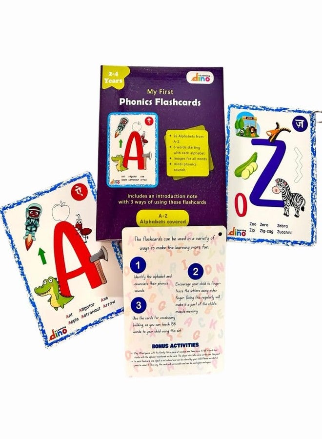 Learning Dino Phonics/Alphabet (ABC) Flashcards for 2 to 4 Year Old Kids (Kindergarten/KG Kids) | My First Phonics Flashcards by Learning Dino | Interesting Activities to Learn A B C and Sounds - Image 4
